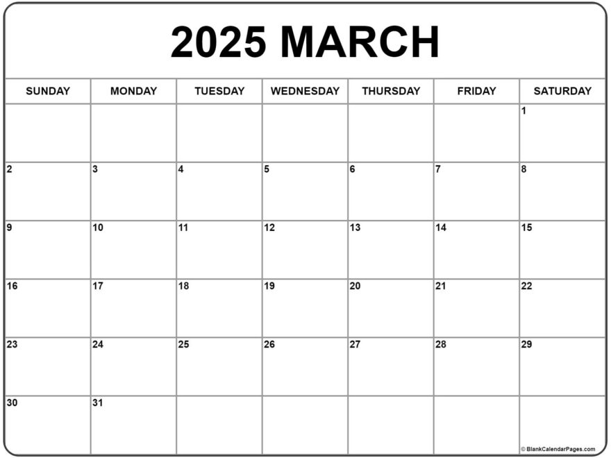 March 2025 Calendar Free Printable Calendars