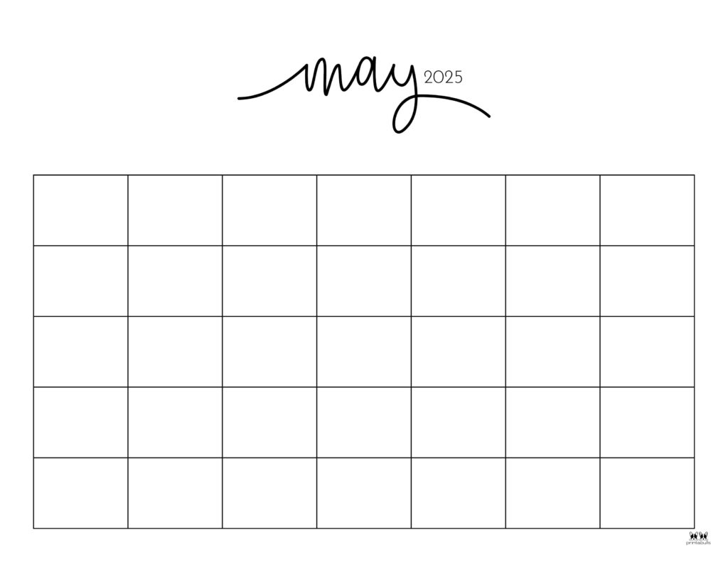 2025 Calendar Blank Printable Free