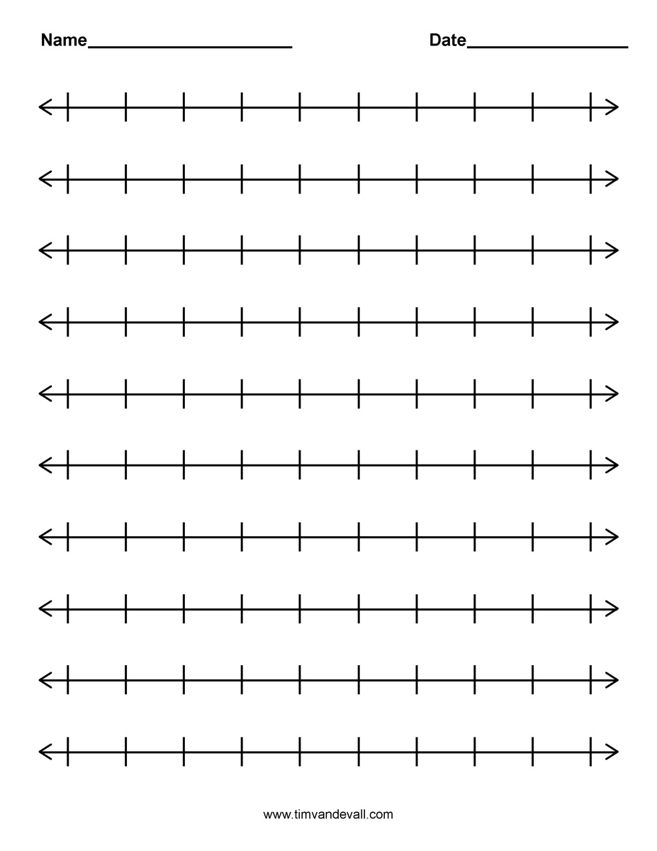 Number Line Template 03 Tim 39 s Printables
