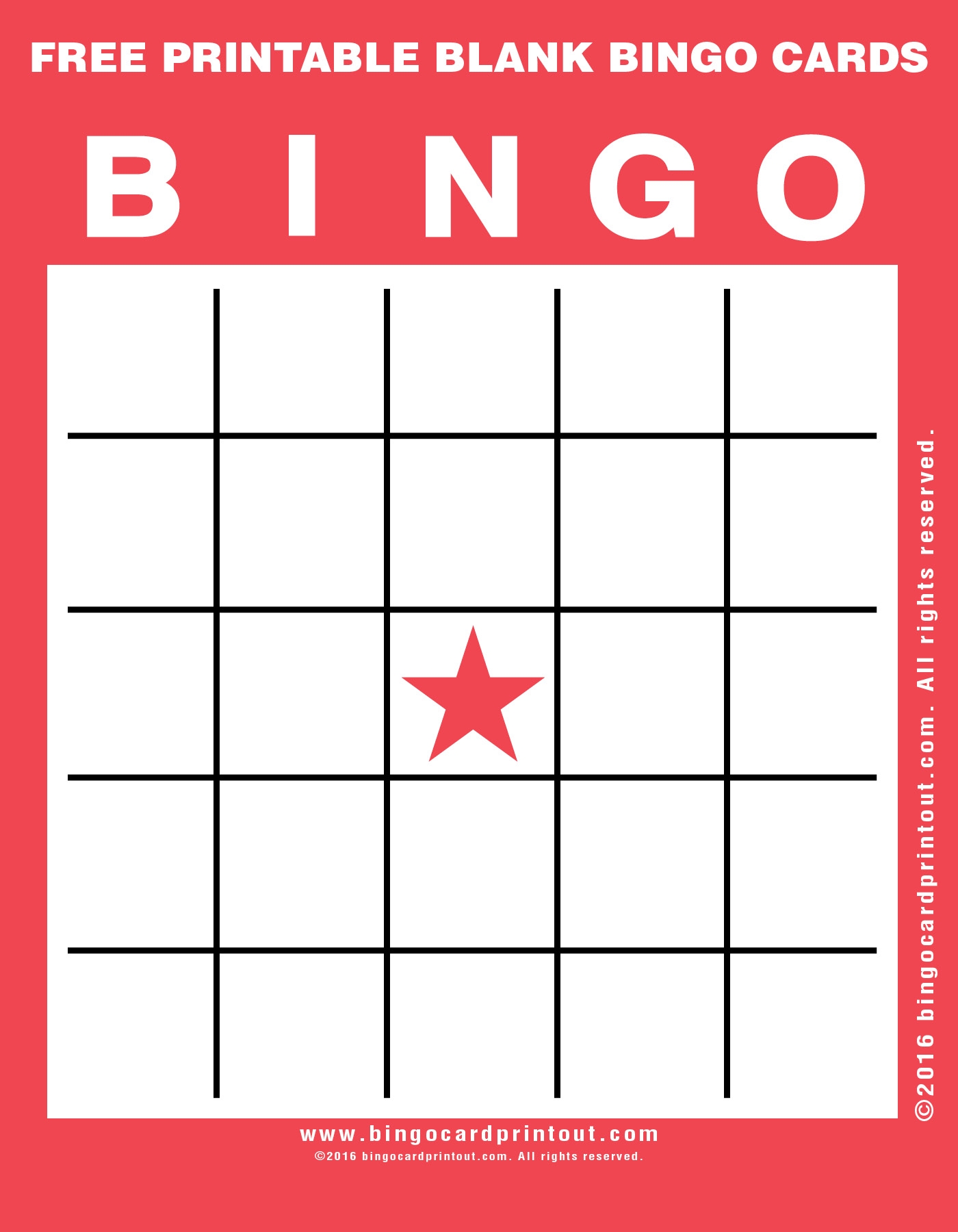 Printable Bingo Cards Blank