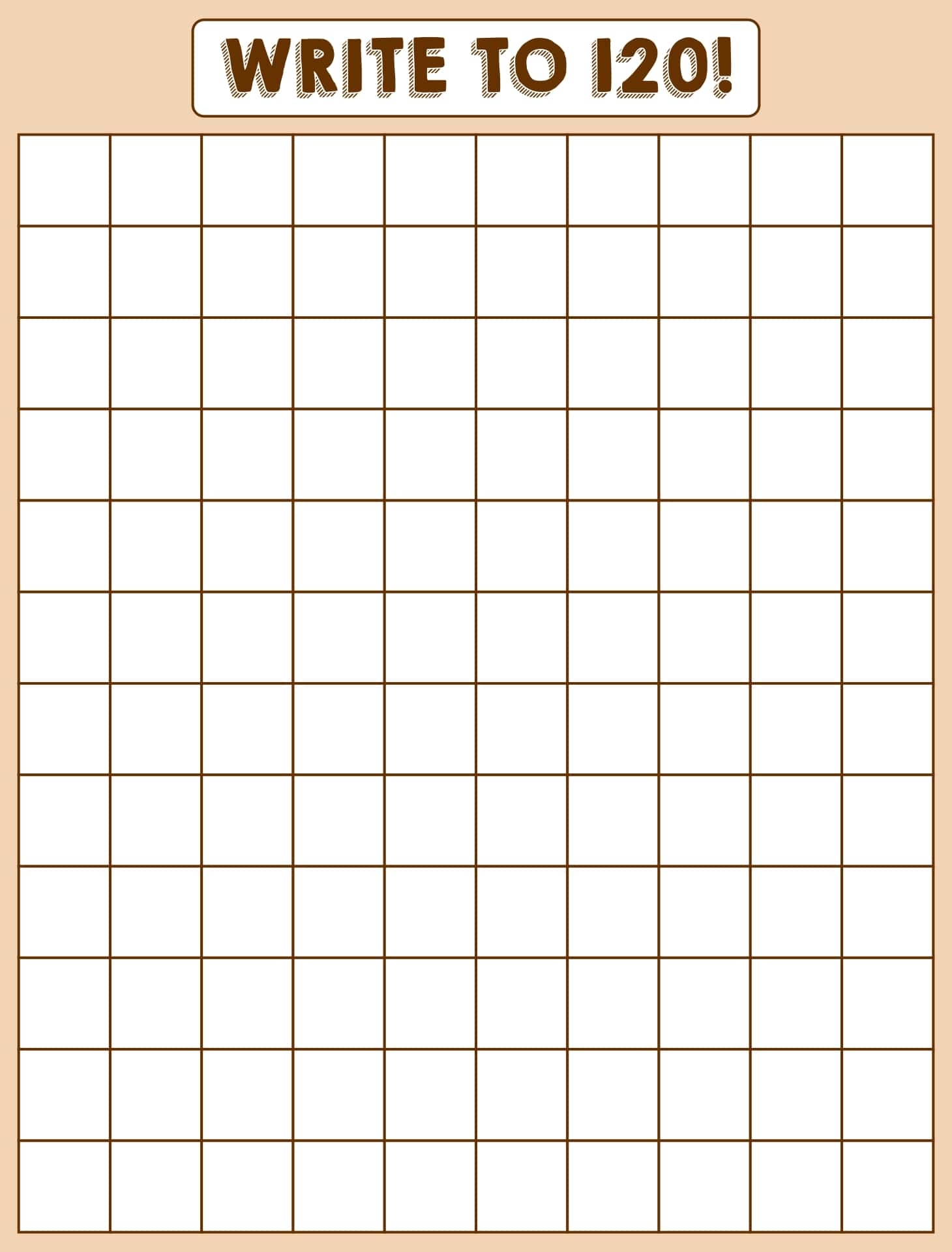 Printable Blank 120 Chart Printable JD