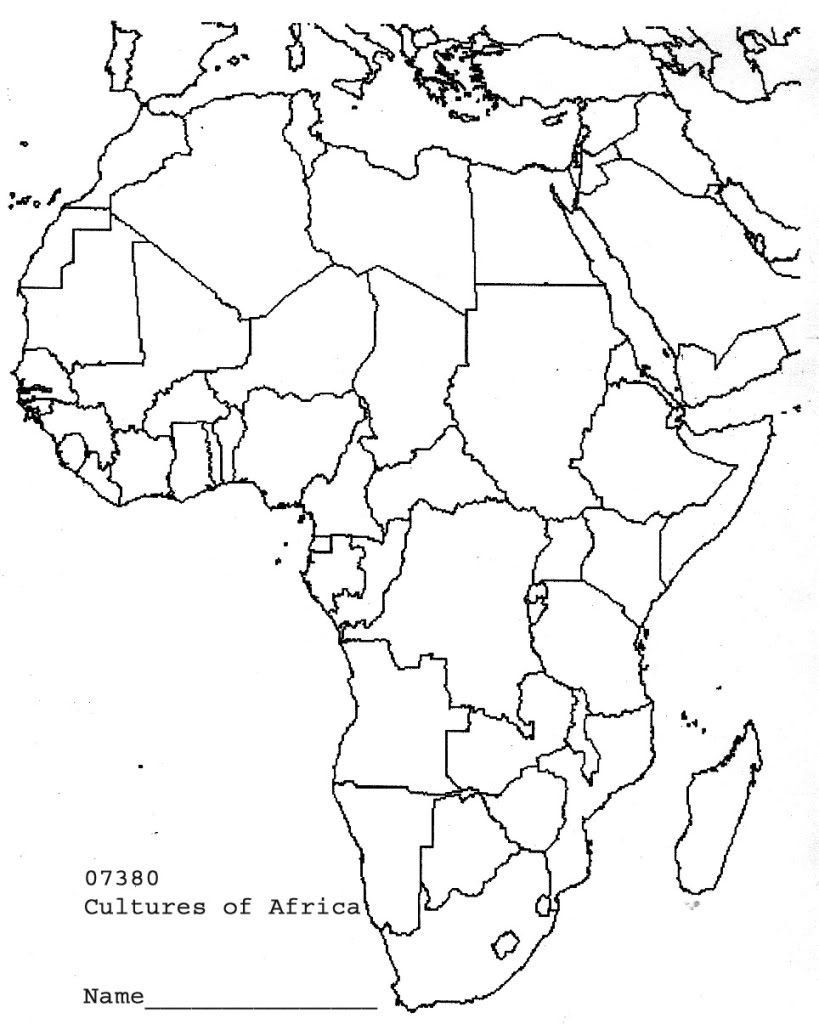 Printable Blank Africa Map Printable Templates