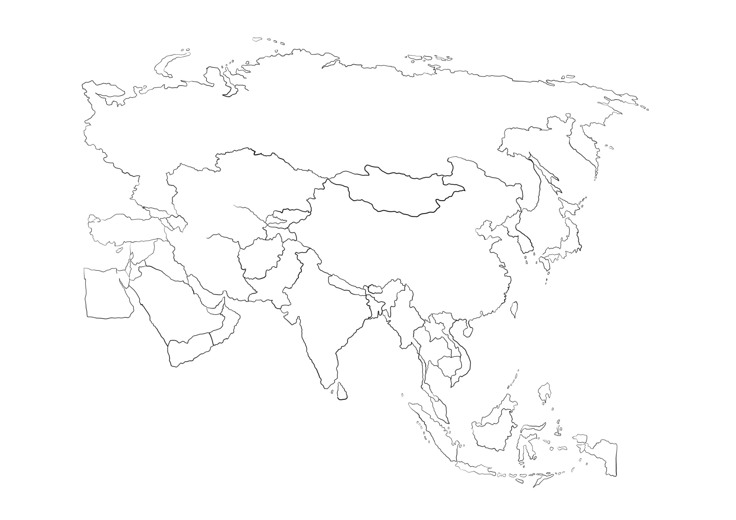 Printable Blank Asia Map Printable Online