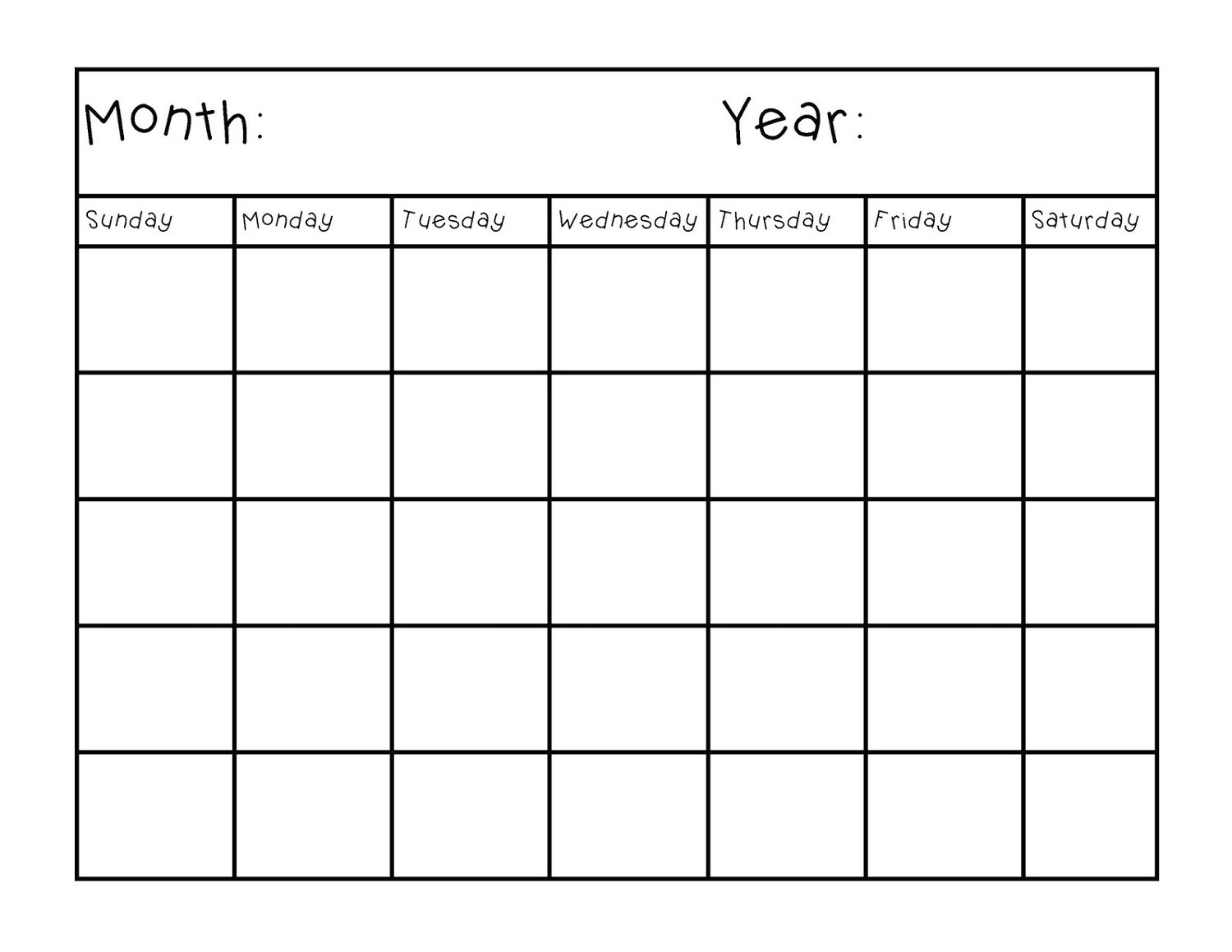 Printable Blank Calendar Sheets Example Calendar Printable A Visual 