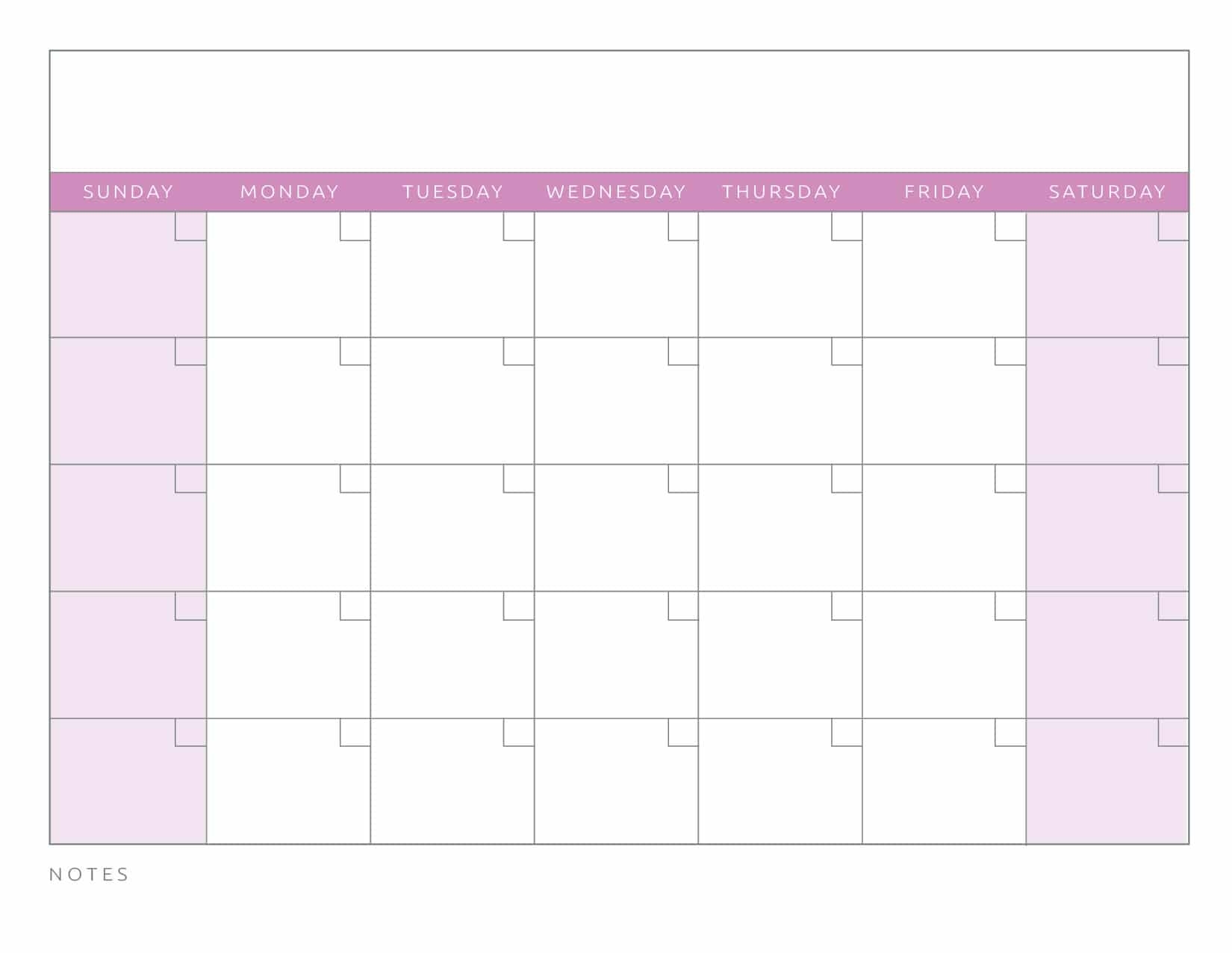 Printable Blank Calendar Templates World Of Printables
