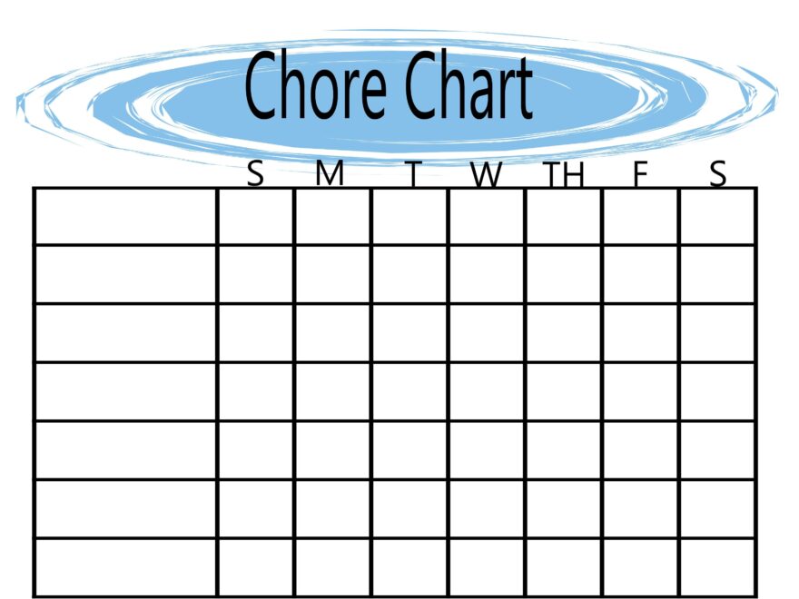 Printable Blank Chore Chart Template