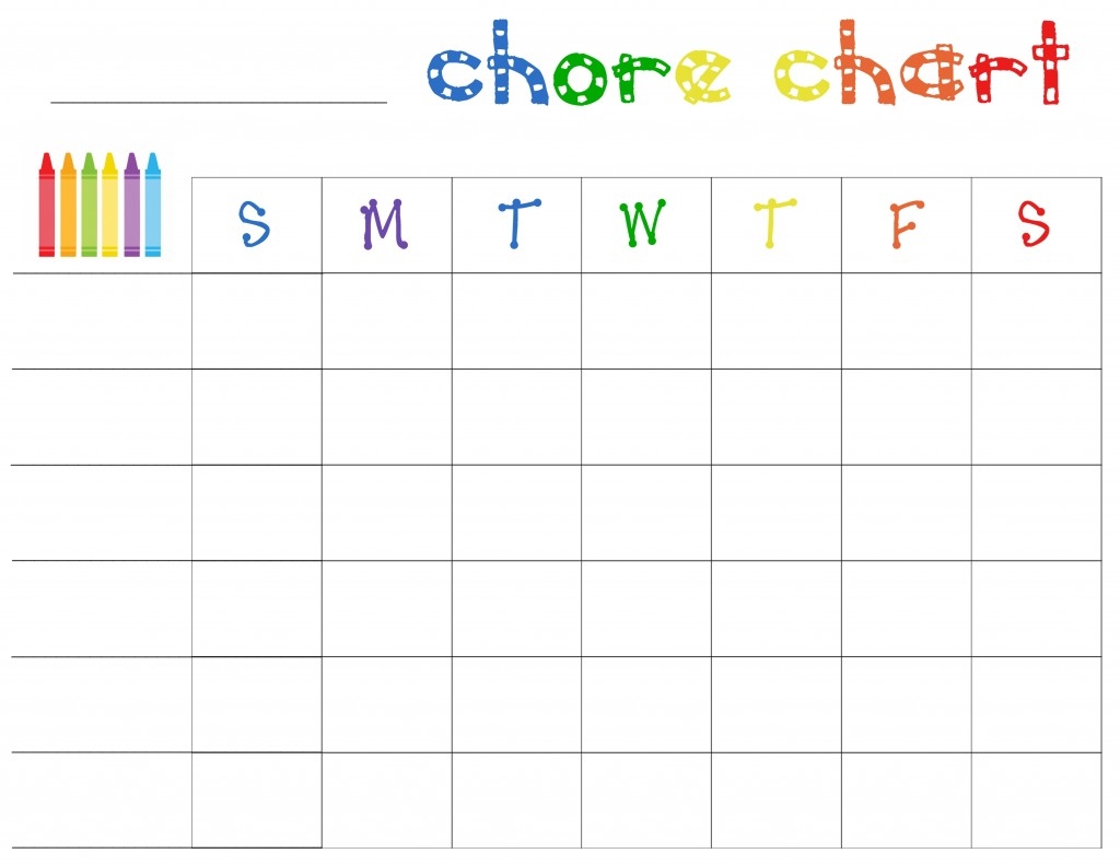 Blank Chore Charts Printable