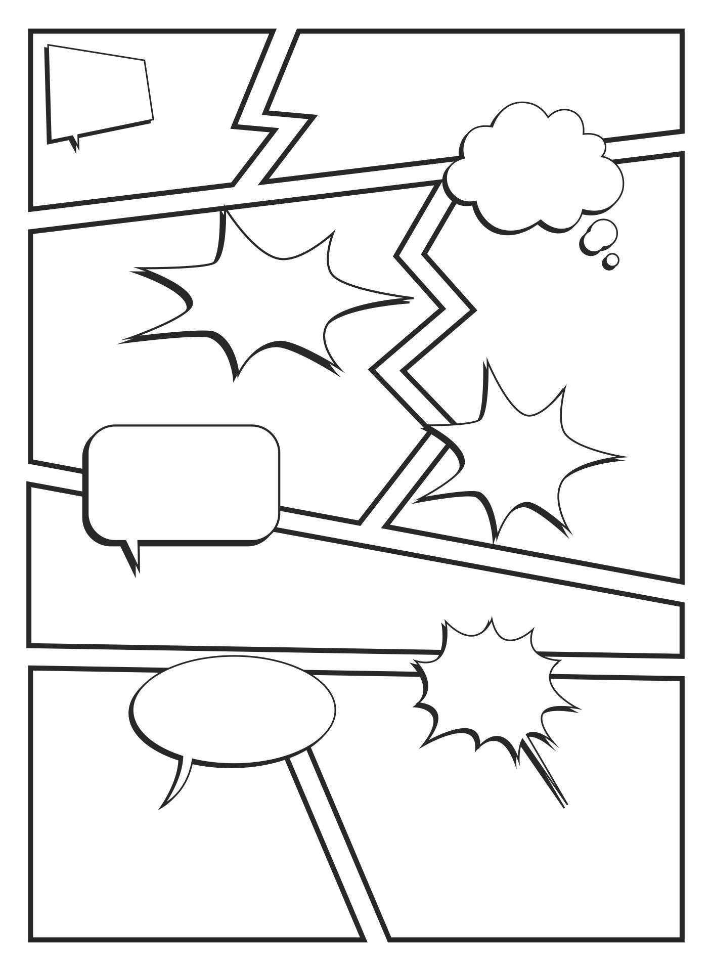 Printable Blank Comic Strips