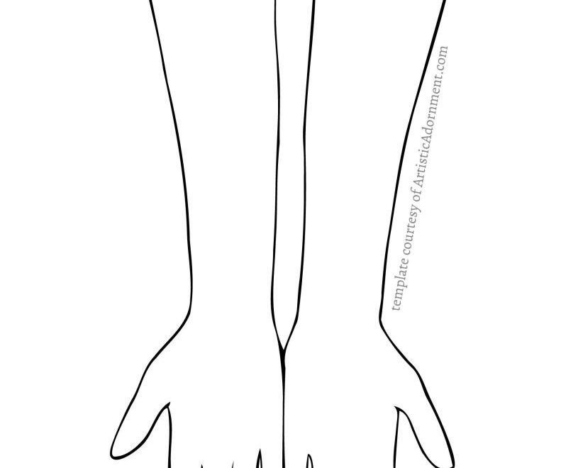 Printable Blank Hand Template For Henna Fillable Form 2023