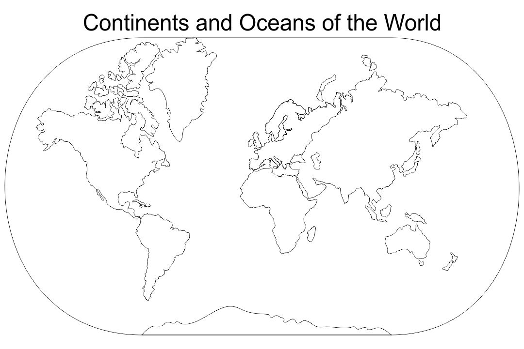 Printable Blank Map Of Continents And Oceans