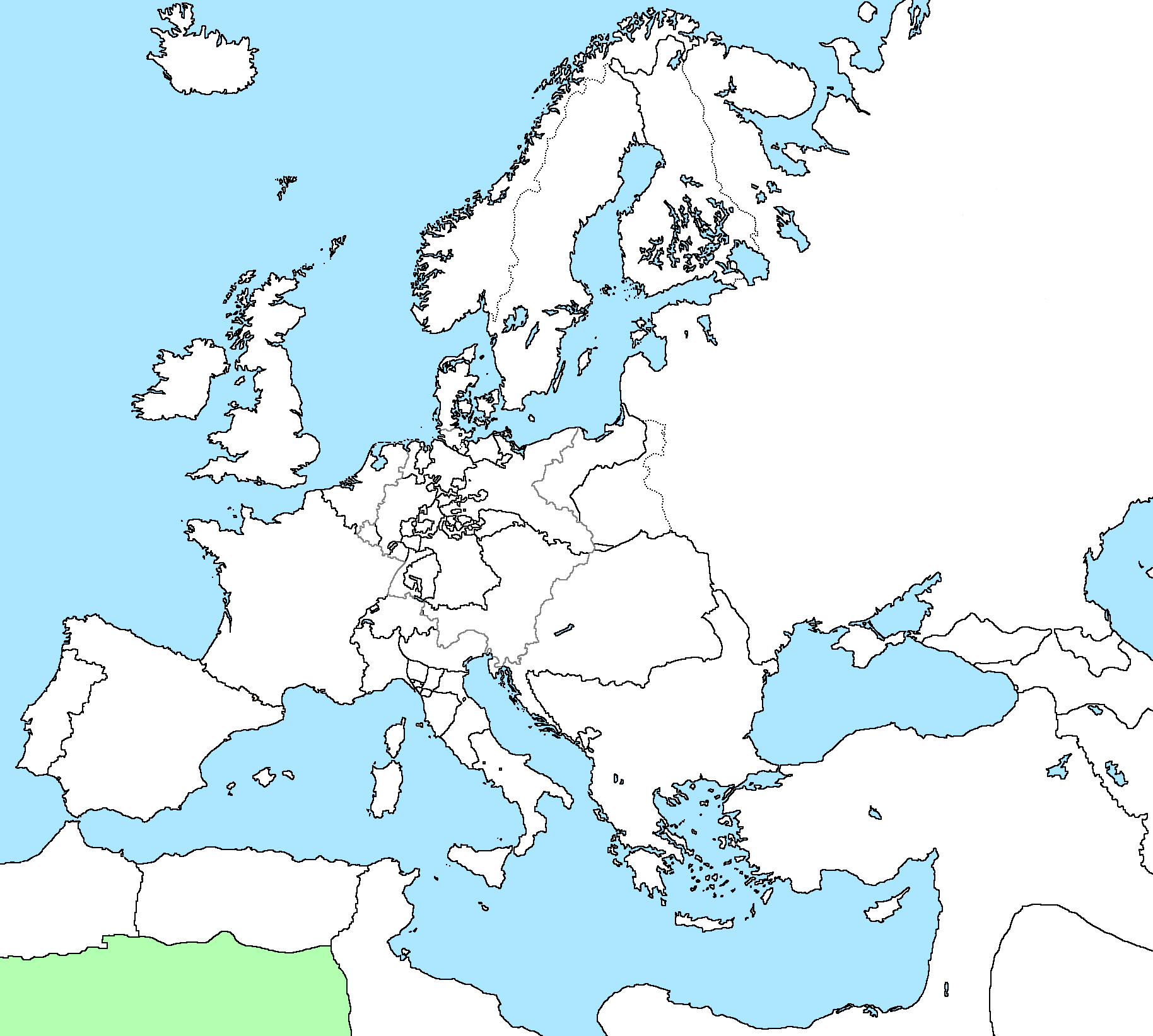 Printable Blank Map Of Europe Europe Map Europe Map Printable Map Images