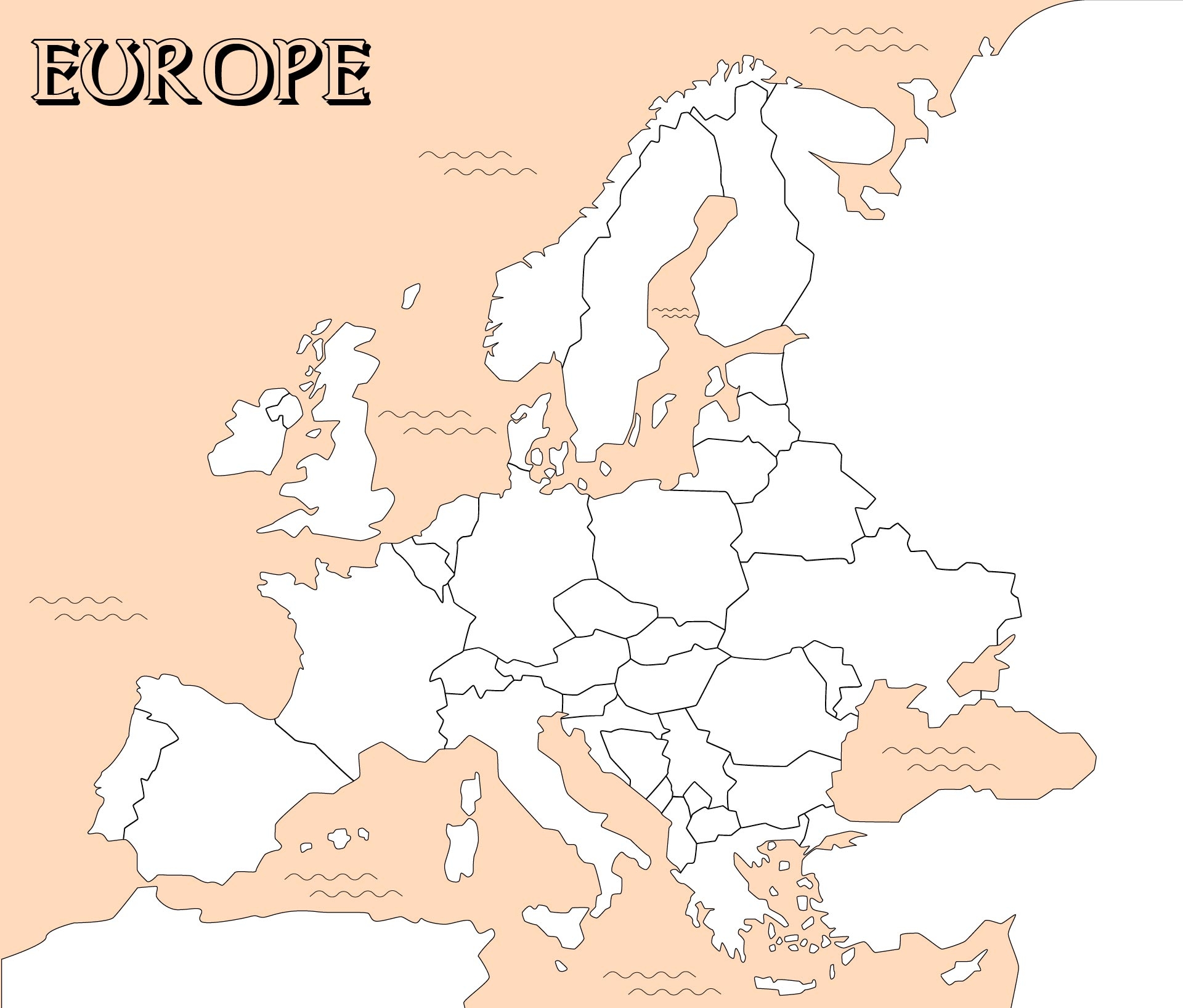 Printable Blank Map Of Europe Europe Map Map Europe Map Printable My 