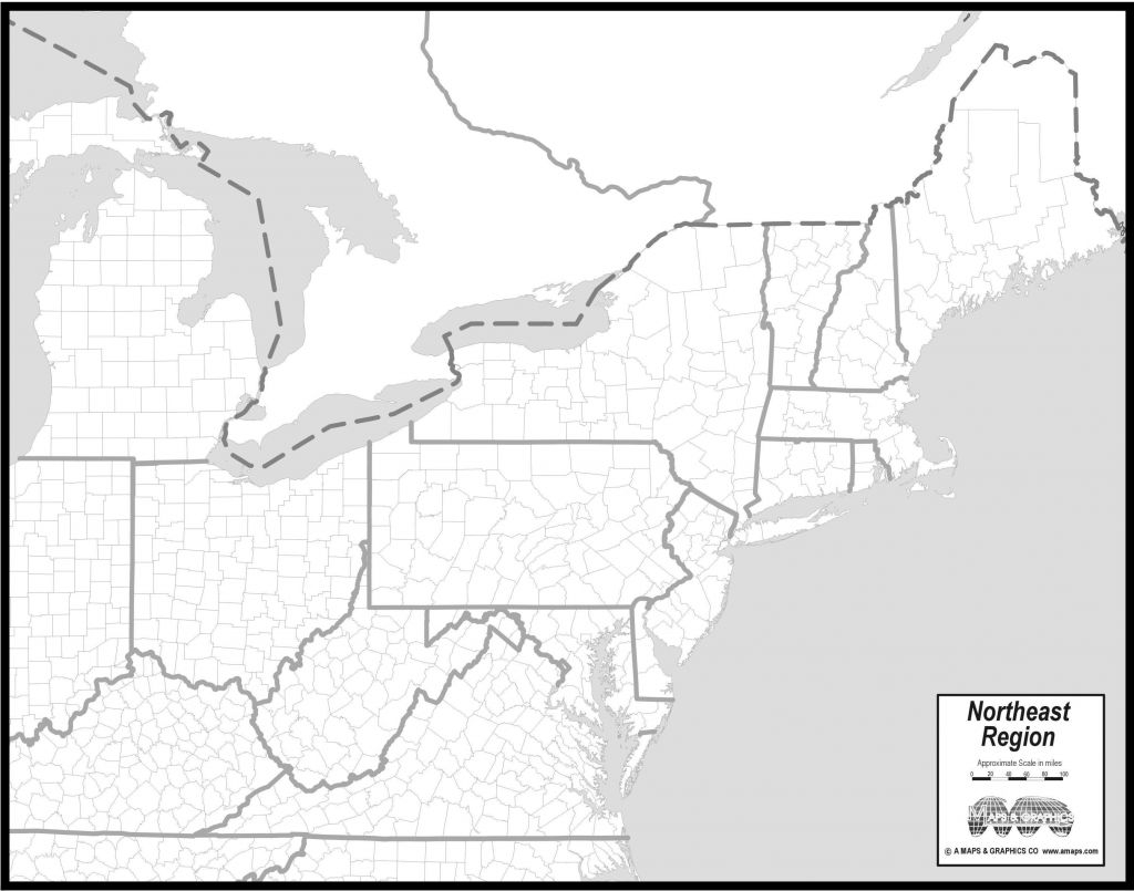 Printable Northeastern Map Blank
