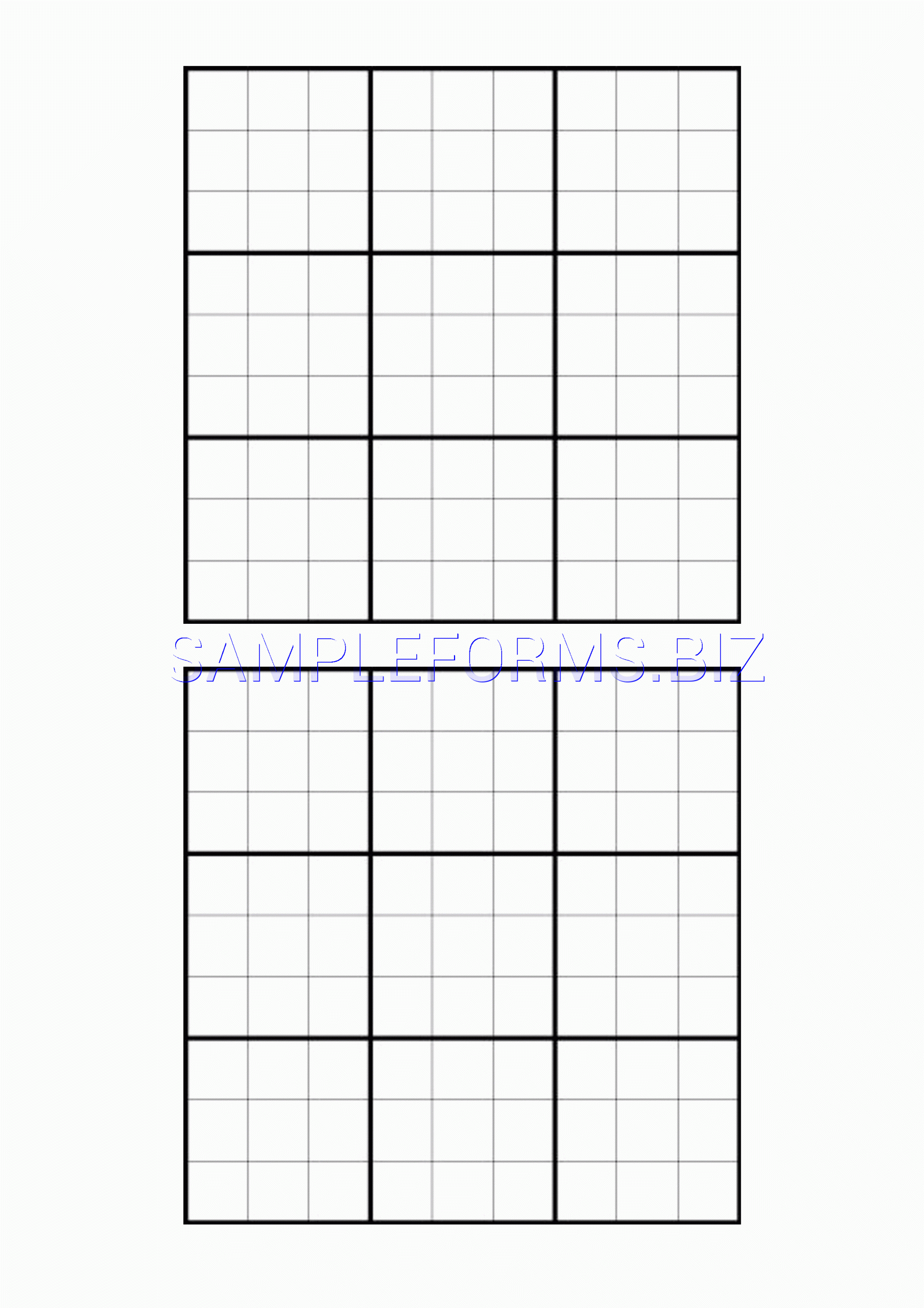 Printable Blank Sudoku Grids