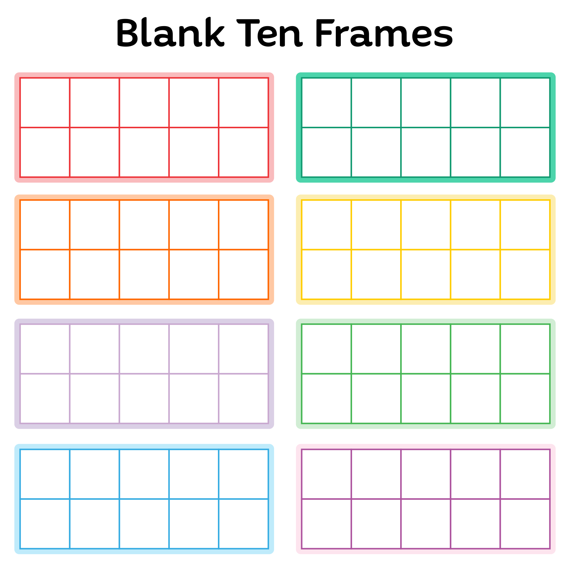 Printable Blank Ten Frames Printable Calendars AT A GLANCE