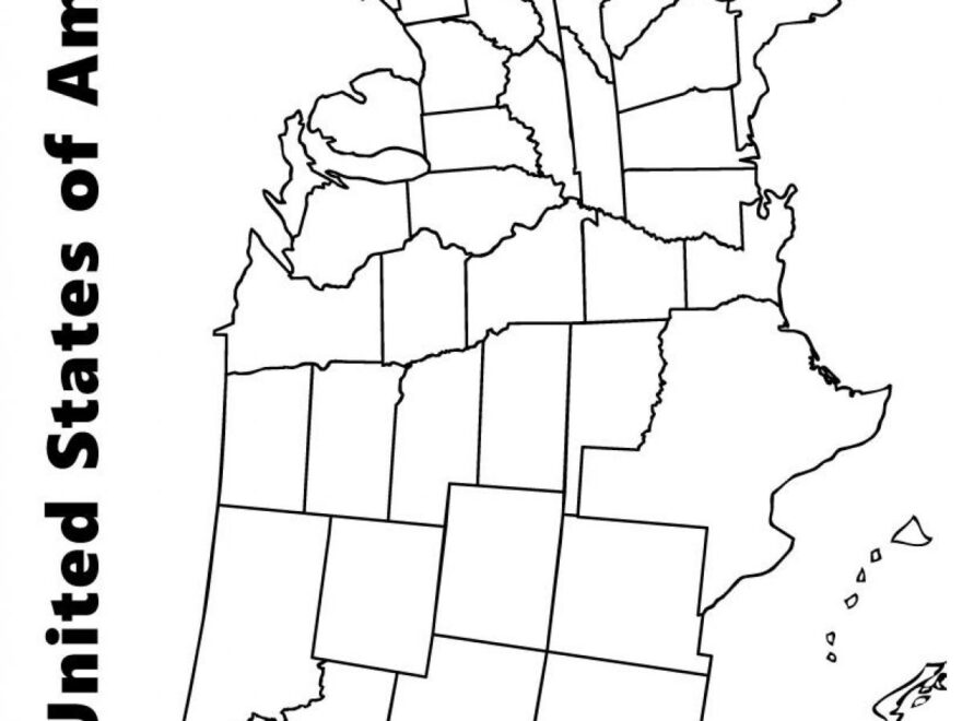 Printable Blank US Map Blank Printable US Map Northern America