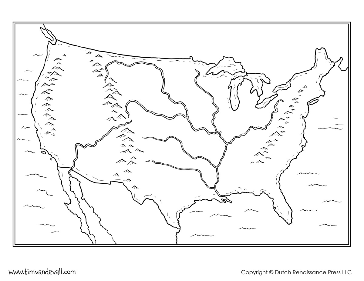 Printable Blank USa Map Printable Map Of The United States