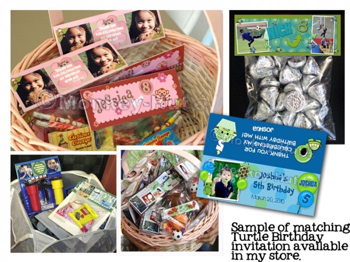 Printable DIY Favor Baggie Toppers Treat Goody Goodie Loot Bag Bags 