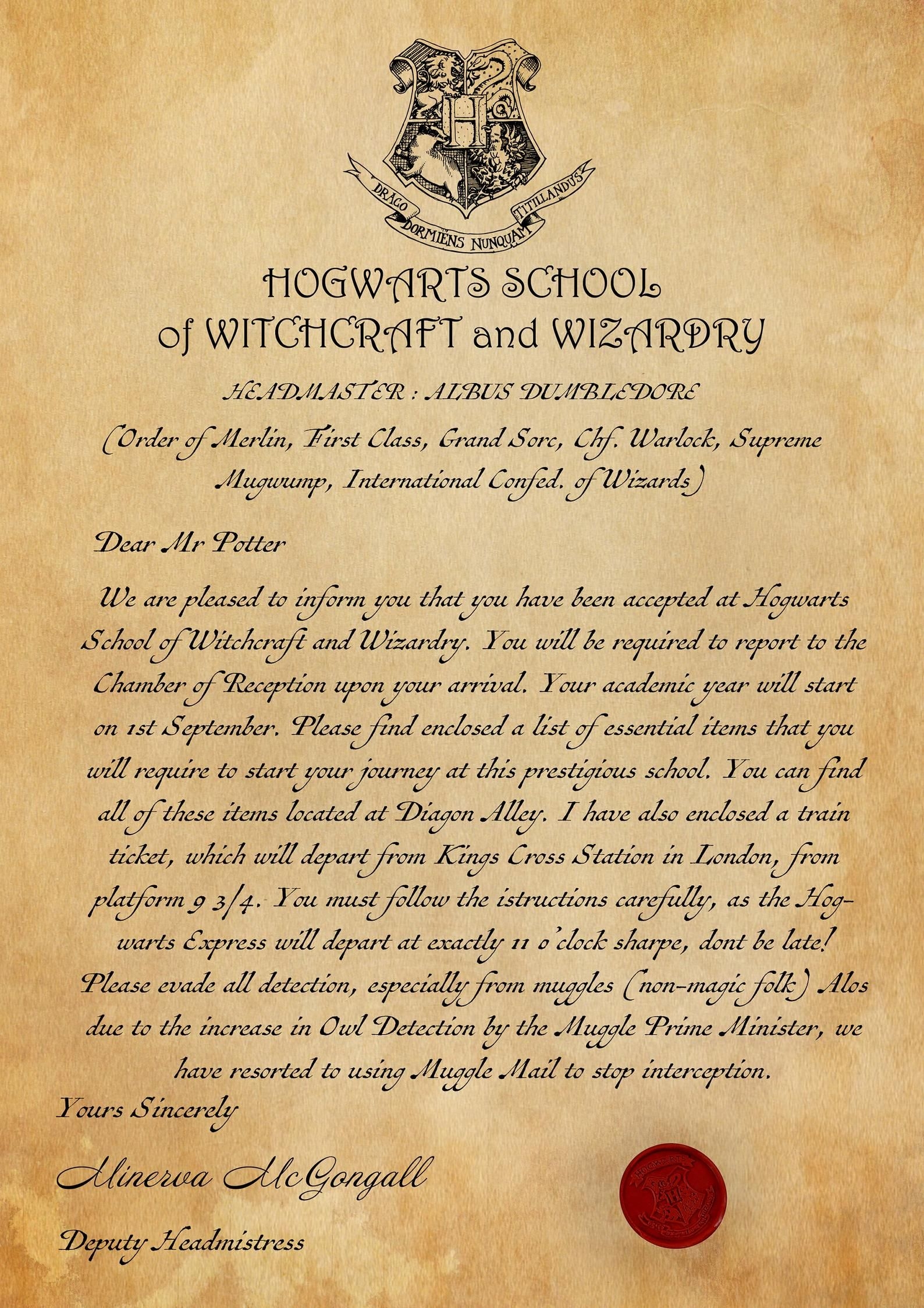 Printable Hogwarts Letter Dev onallcylinders
