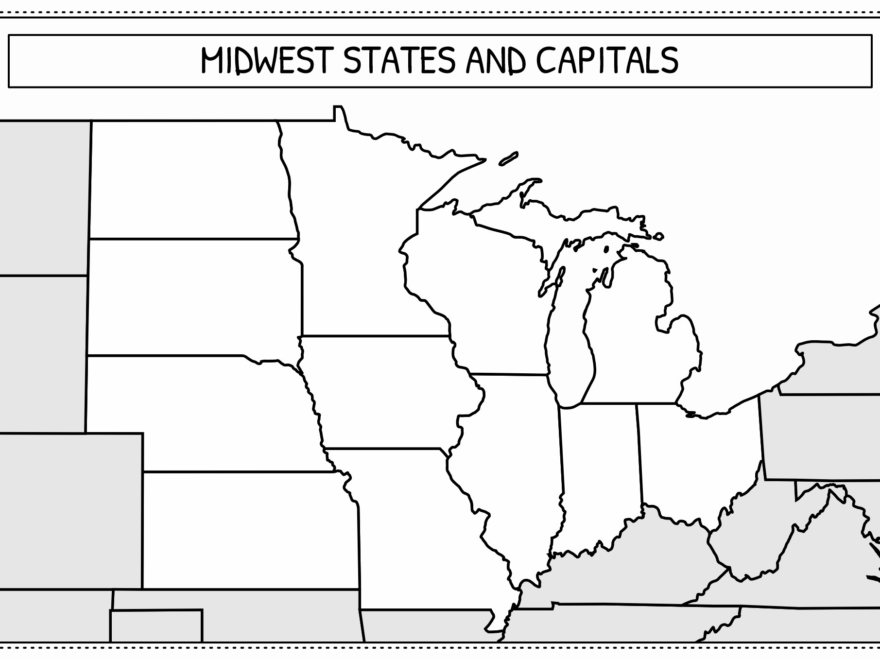 Printable Midwest States And Capitals