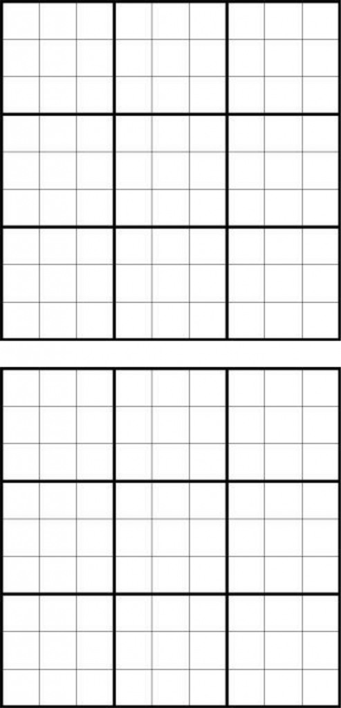 Printable Sudoku Grids Blank