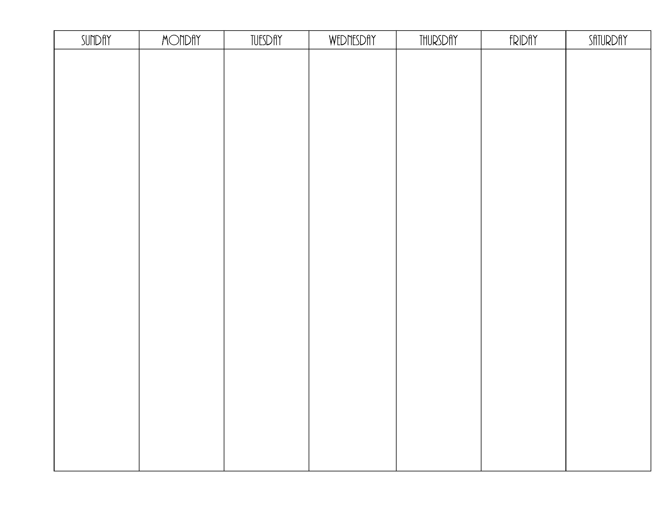 Printable Weekly Blank Calendar Printable Calendar