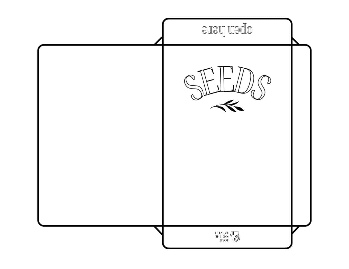 Seed Packet Template Printable PDF And Instructions