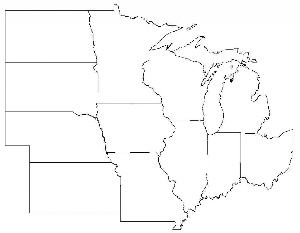 Us Midwest Region Blank Map