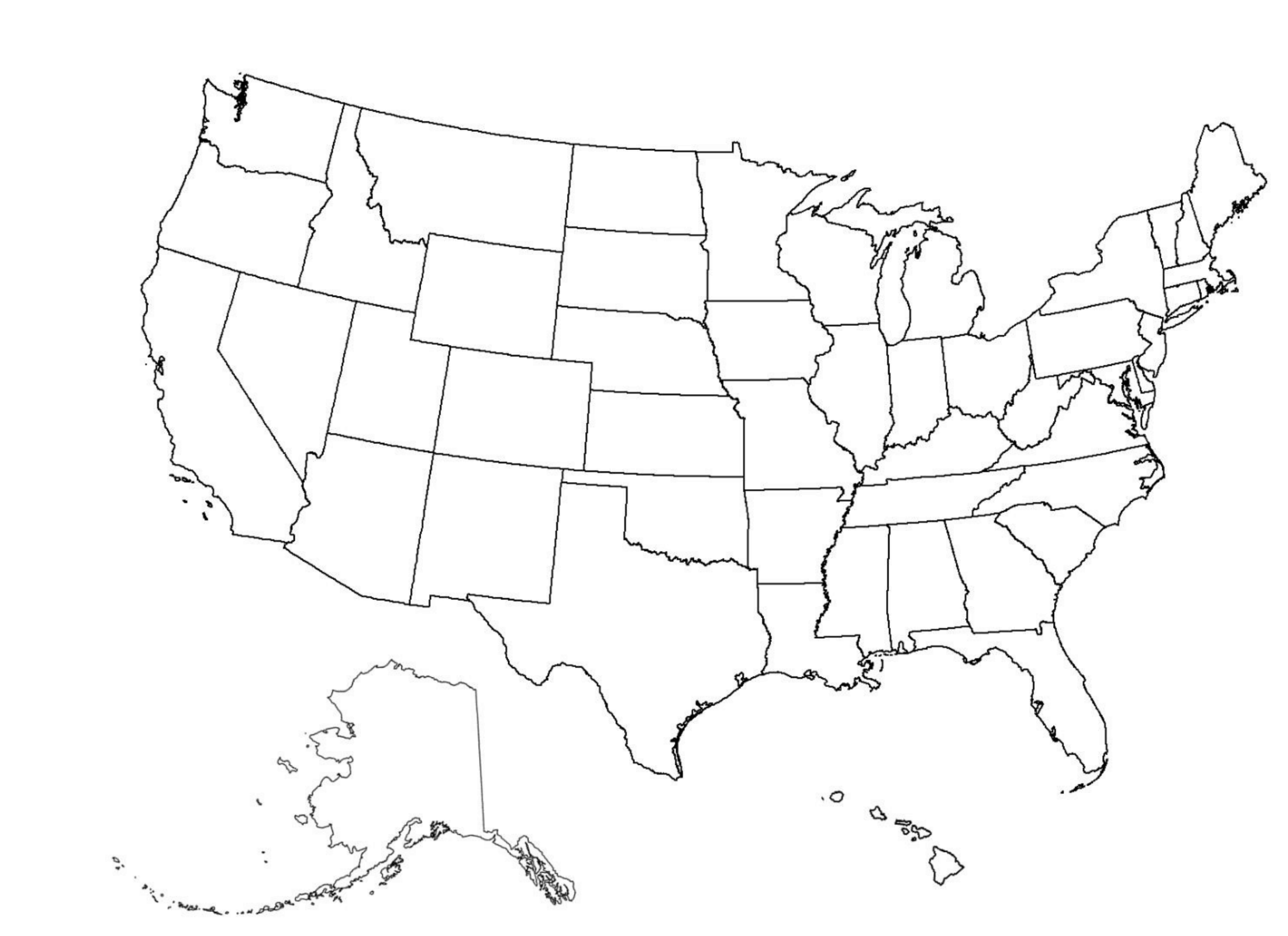 USA Map Blank Map Printable Maps Online