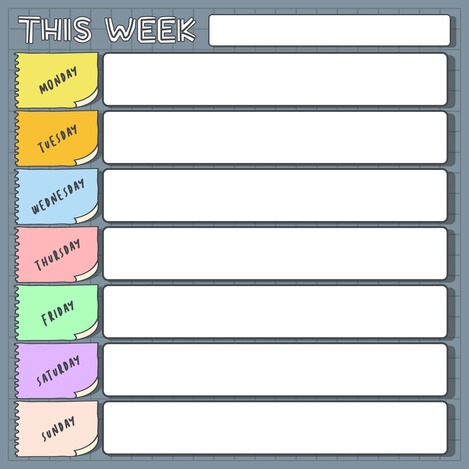 Weekly Calendar 10 Free PDF Printables Printablee