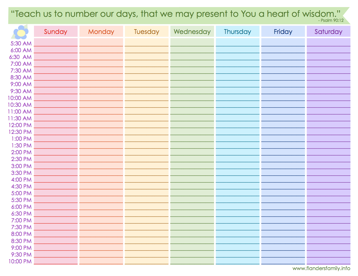 Weekly Planner Printable Blank